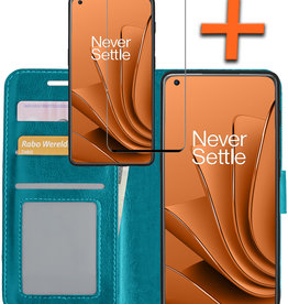 Nomfy OnePlus 10 Pro Hoesje Bookcase Turquoise Met Screenprotector