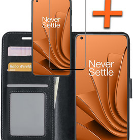 Nomfy OnePlus 10 Pro Hoesje Bookcase Zwart Met Screenprotector