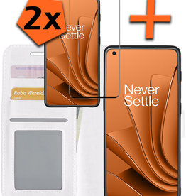 Nomfy Nomfy OnePlus 10 Pro Hoesje Bookcase Wit Met 2x Screenprotector