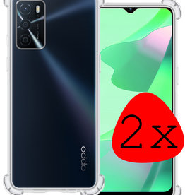 BASEY. BASEY. OPPO A16 Hoesje Shockproof - Transparant - 2 PACK