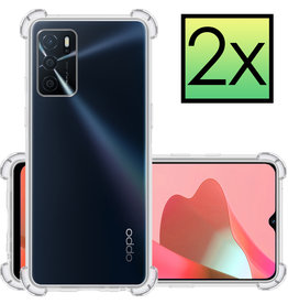 NoXx NoXx OPPO A16 Hoesje Shockproof - Transparant - 2 PACK