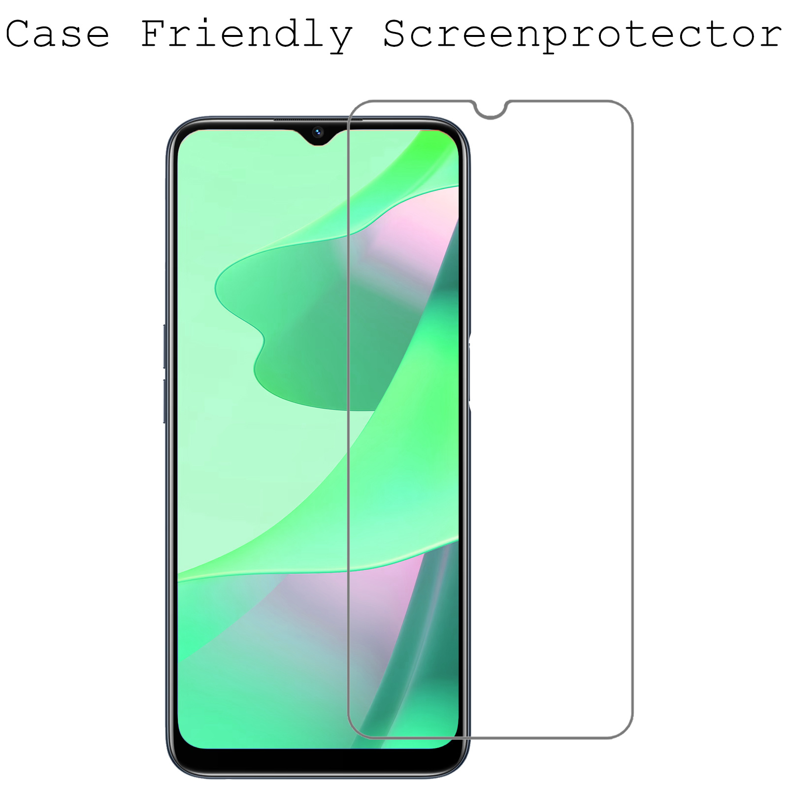 BASEY. Screenprotector Geschikt voor OPPO A16 Screenprotector Tempered Glass - Screenprotector Geschikt voor OPPO A16 Beschermglas Screen Protector Glas - 2 Stuks