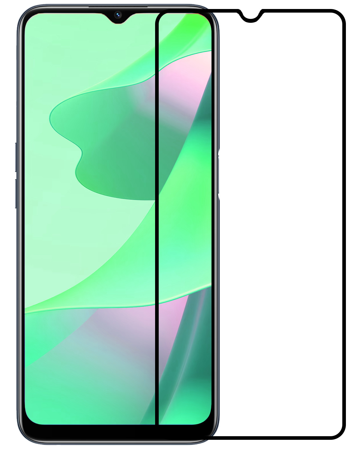 BASEY. Screenprotector Geschikt voor OPPO A16 Screenprotector Beschermglas Full Cover - Screenprotector Geschikt voor OPPO A16 Screen Protector Full Cover
