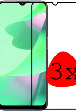 BASEY. Screenprotector Geschikt voor OPPO A16 Screenprotector Beschermglas Full Cover - Screenprotector Geschikt voor OPPO A16 Screen Protector Full Cover - 3 Stuks