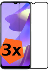 Nomfy Screenprotector Geschikt voor OPPO A16 Screenprotector Bescherm Glas - Screenprotector Geschikt voor OPPO A16 Screen Protector Tempered Glass Full Screen Full Cover - 3 PACK