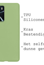 BASEY. Hoes Geschikt voor OPPO A16 Hoesje Siliconen Back Cover Case - Hoesje Geschikt voor OPPO A16 Hoes Cover Hoesje - Groen
