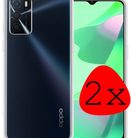 BASEY. BASEY. OPPO A16 Hoesje Siliconen - Transparant - 2 PACK