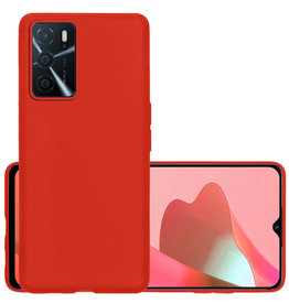 NoXx NoXx OPPO A16 Hoesje Siliconen - Rood