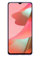 NoXx Hoes Geschikt voor OPPO A16 Hoesje Cover Siliconen Back Case Hoes - Lila - 2x