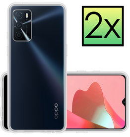 NoXx NoXx OPPO A16 Hoesje Siliconen - Transparant - 2 PACK