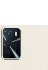 NoXx OPPO A16 Hoesje Back Cover Siliconen Case Hoes - Wit - 2x