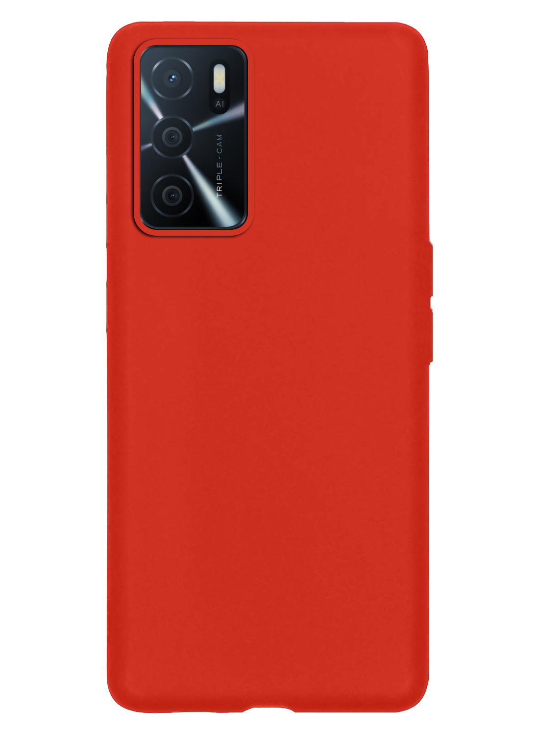 Nomfy OPPO A16 Hoes Cover Siliconen Case - OPPO A16 Hoesje Case Siliconen Hoes Back Cover - Rood