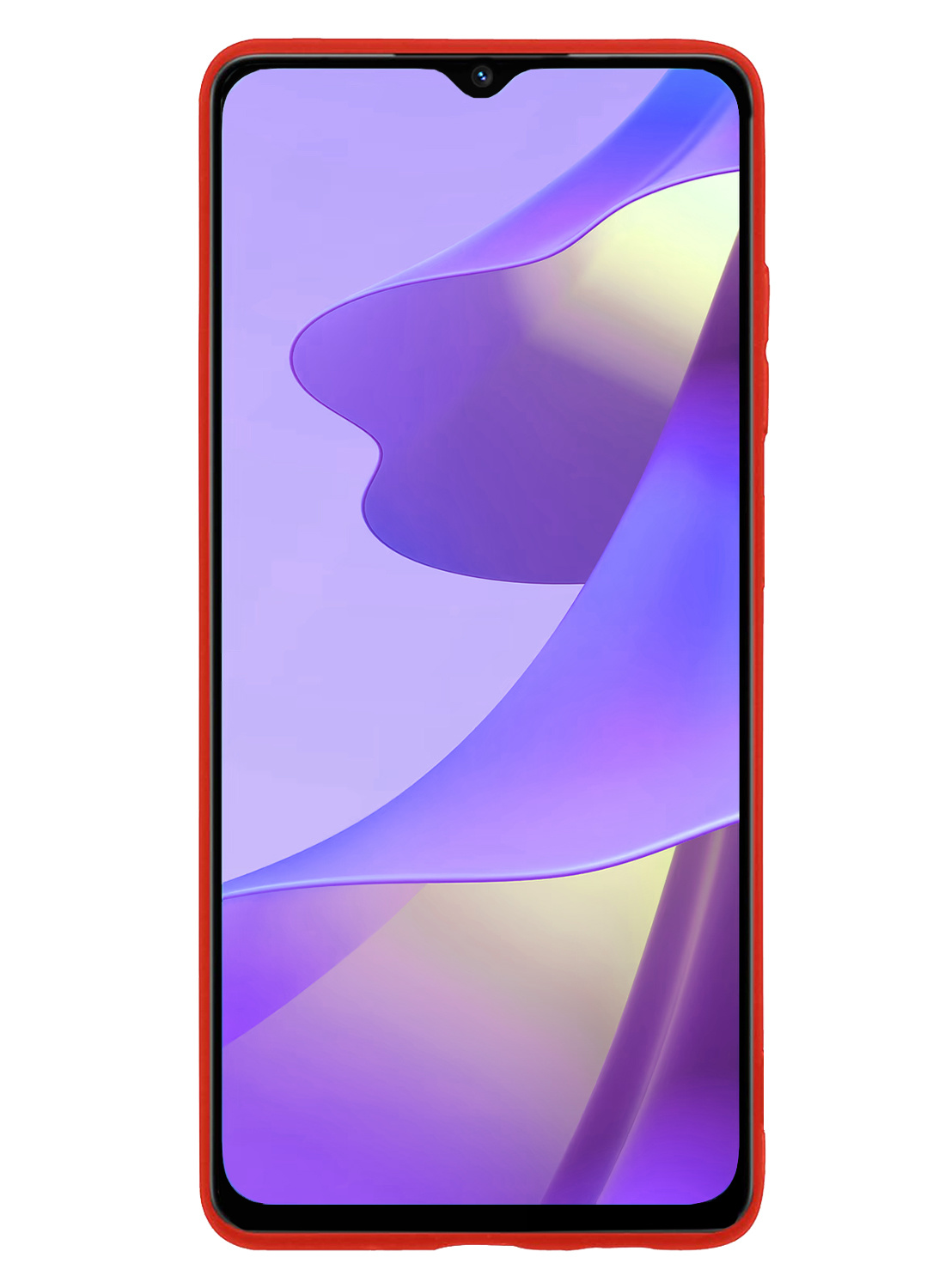 Nomfy Hoesje Geschikt voor OPPO A16 Hoesje Siliconen Cover Case - Hoes Geschikt voor OPPO A16 Hoes Back Case - Rood