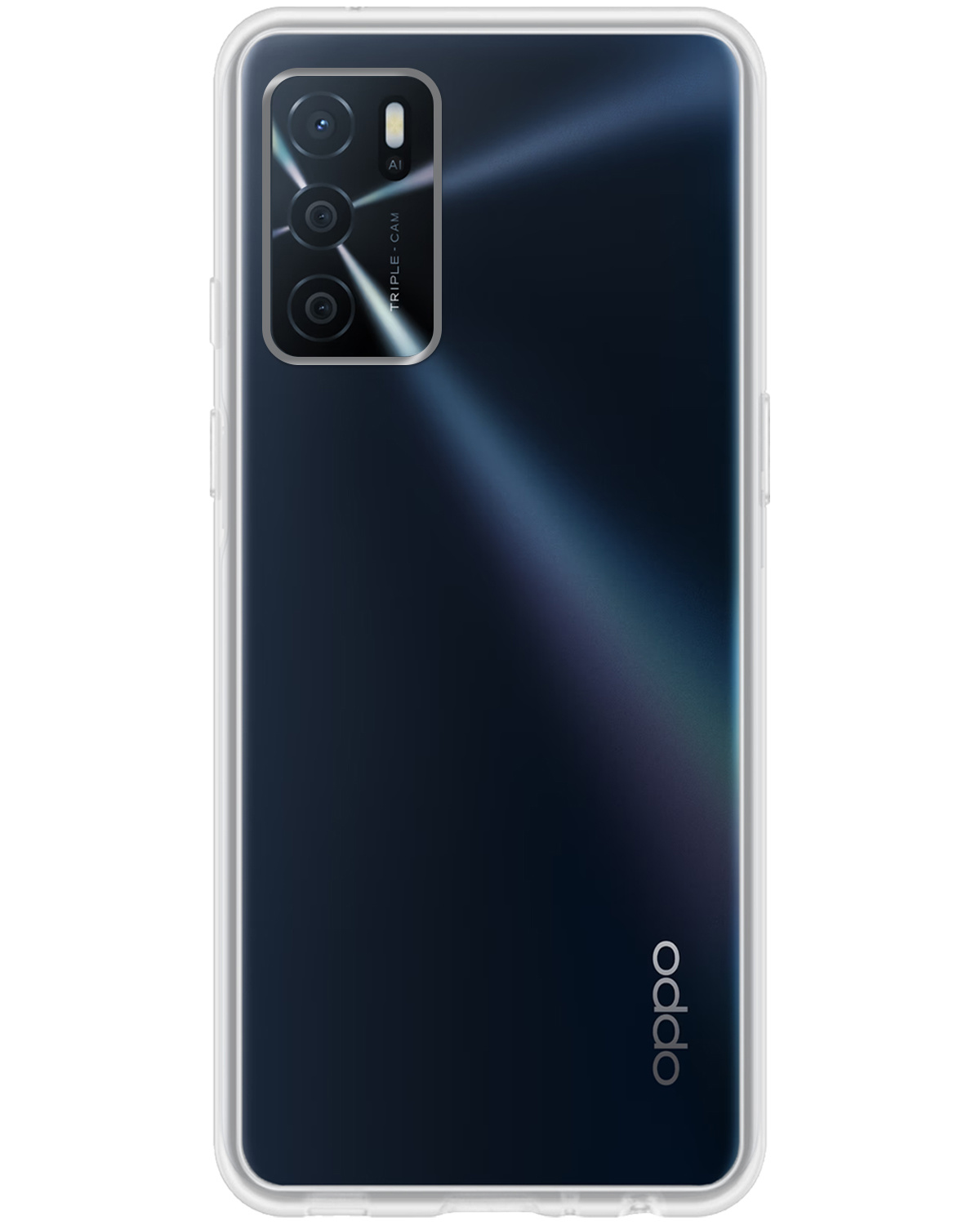 Nomfy Hoesje Geschikt voor OPPO A16 Hoesje Siliconen Cover Case - Hoes Geschikt voor OPPO A16 Hoes Back Case - Transparant