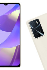 Nomfy Hoesje Geschikt voor OPPO A16 Hoesje Siliconen Cover Case - Hoes Geschikt voor OPPO A16 Hoes Back Case - Wit