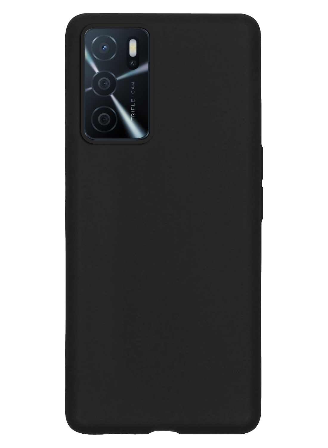 Nomfy Hoesje Geschikt voor OPPO A16 Hoesje Siliconen Cover Case - Hoes Geschikt voor OPPO A16 Hoes Back Case - Zwart