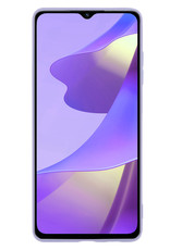 Nomfy Hoesje Geschikt voor OPPO A16 Hoesje Siliconen Cover Case - Hoes Geschikt voor OPPO A16 Hoes Back Case - 2-PACK - Lila