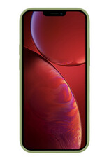 NoXx Hoes Geschikt voor iPhone 13 Mini Hoesje Cover Siliconen Back Case Hoes Met Screenprotector - Groen