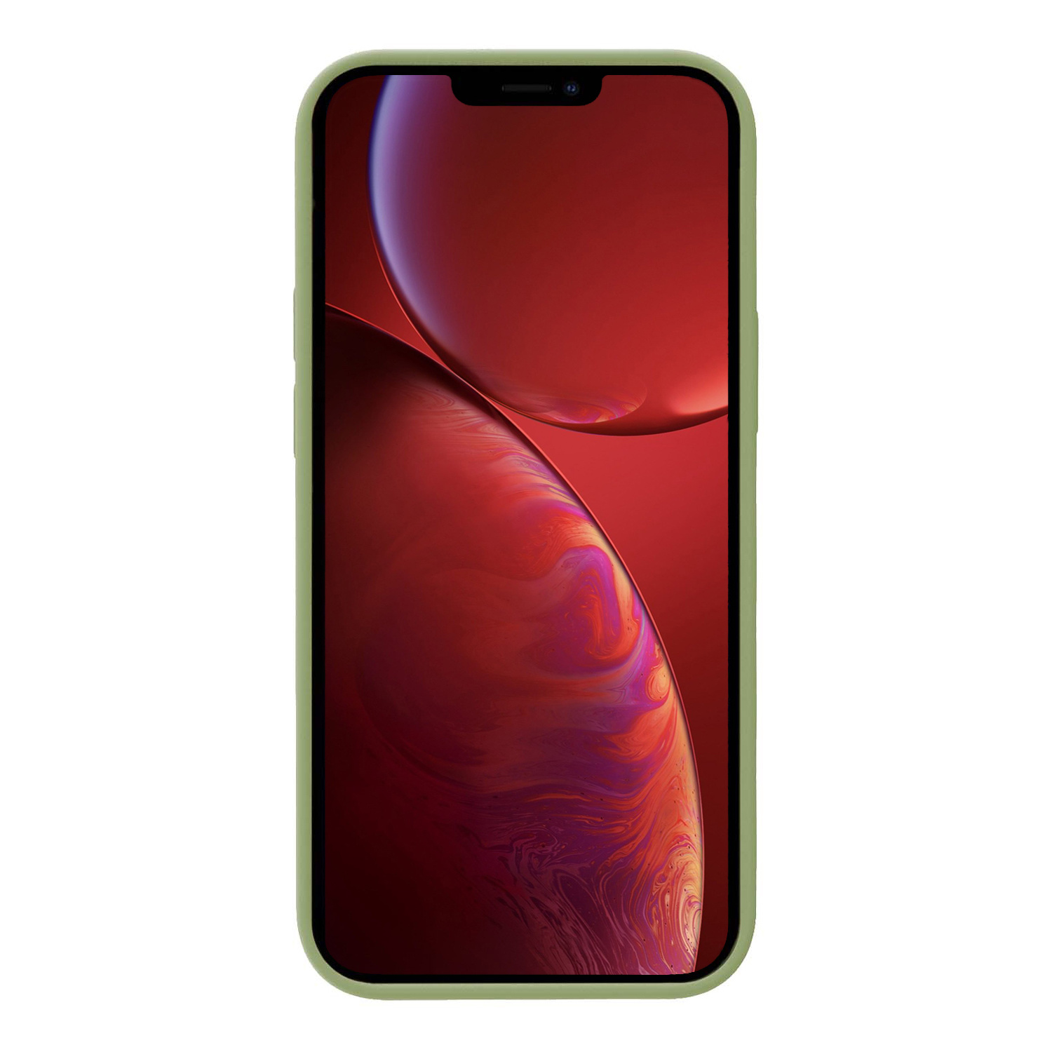 NoXx Hoes Geschikt voor iPhone 13 Mini Hoesje Cover Siliconen Back Case Hoes Met Screenprotector - Groen