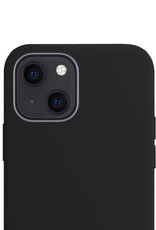 NoXx Hoes Geschikt voor iPhone 13 Mini Hoesje Cover Siliconen Back Case Hoes Met Screenprotector - Zwart
