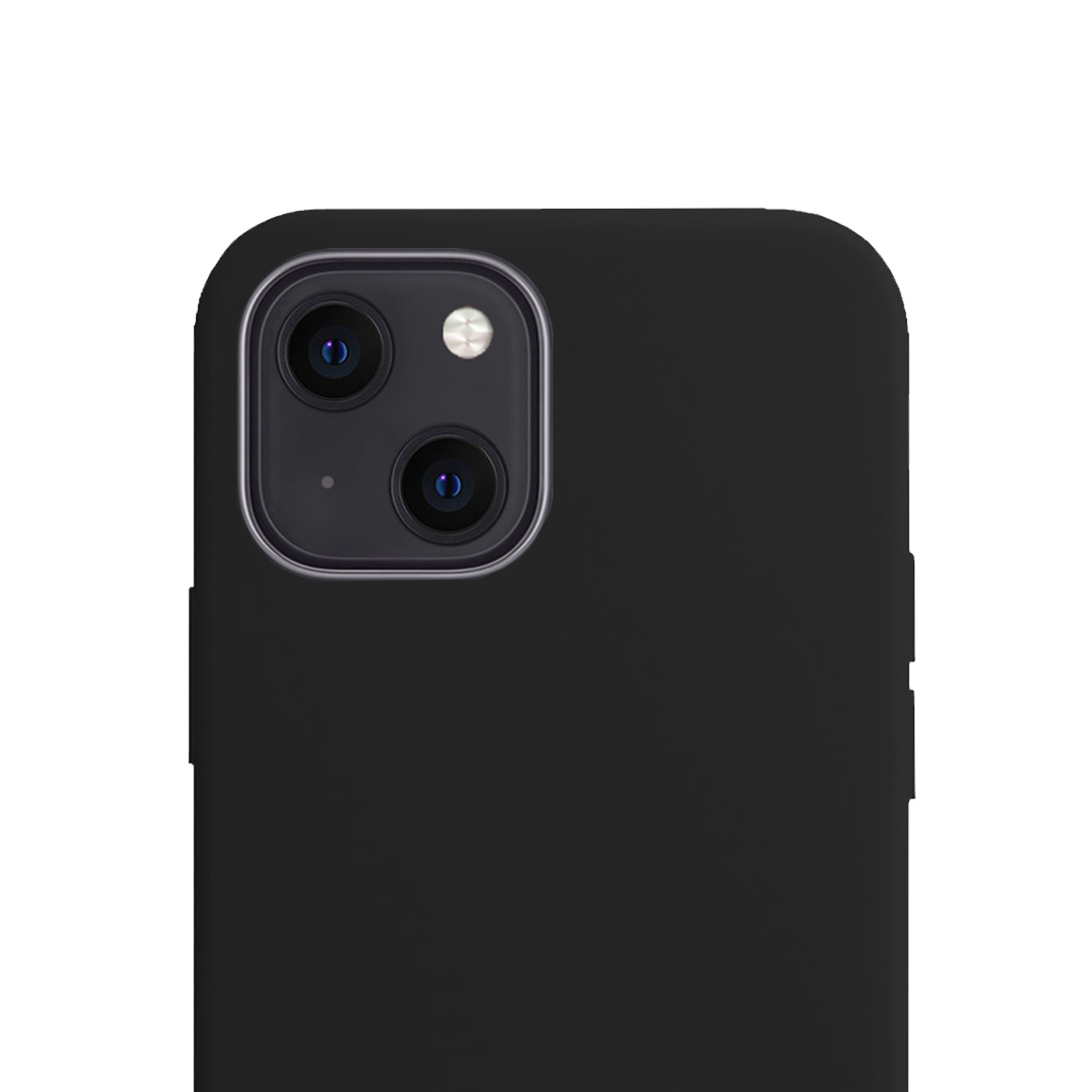 NoXx Hoes Geschikt voor iPhone 13 Mini Hoesje Cover Siliconen Back Case Hoes Met Screenprotector - Zwart