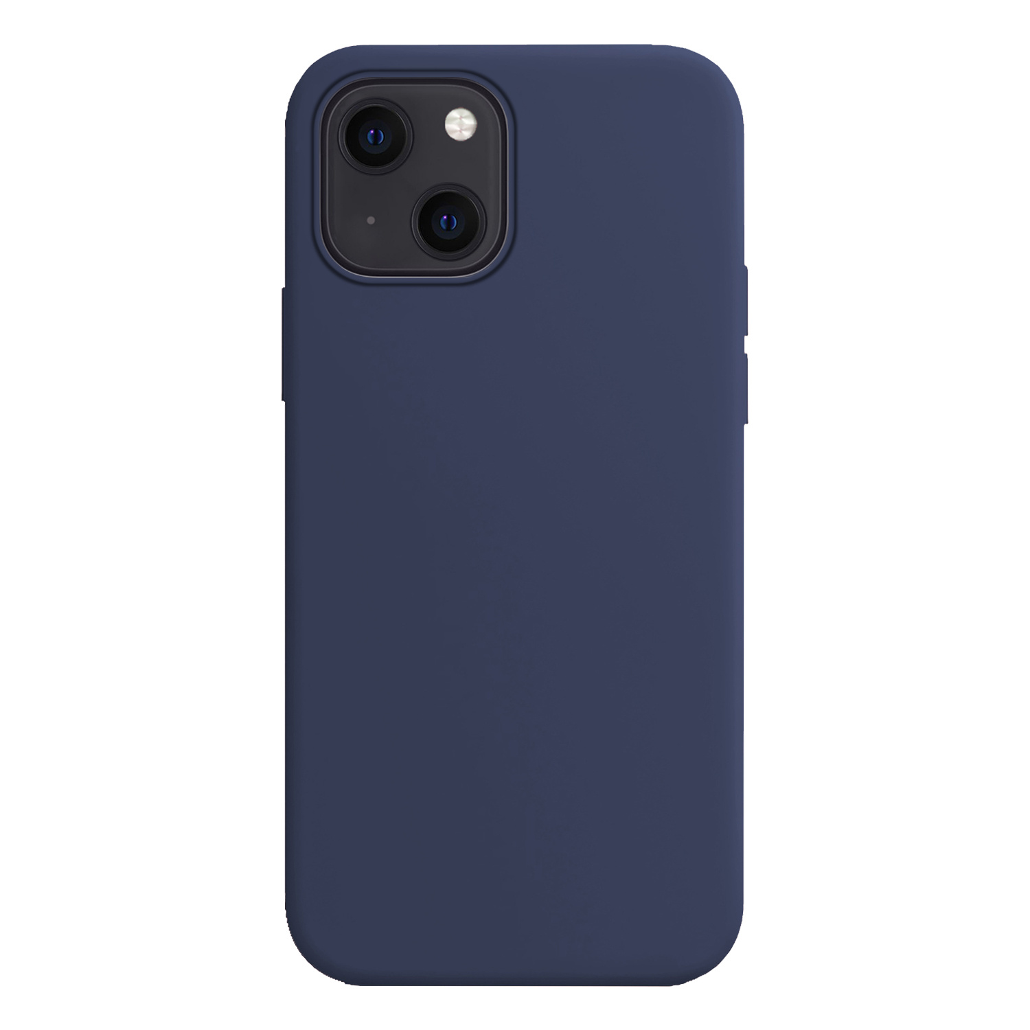 NoXx Hoes Geschikt voor iPhone 13 Hoesje Cover Siliconen Back Case Hoes Met Screenprotector - Donkerblauw