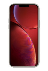 NoXx Hoes Geschikt voor iPhone 13 Hoesje Cover Siliconen Back Case Hoes Met Screenprotector - Grijs