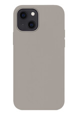 NoXx Hoes Geschikt voor iPhone 13 Hoesje Cover Siliconen Back Case Hoes Met Screenprotector - Grijs