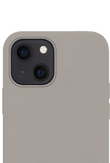 NoXx Hoes Geschikt voor iPhone 13 Hoesje Cover Siliconen Back Case Hoes Met Screenprotector - Grijs