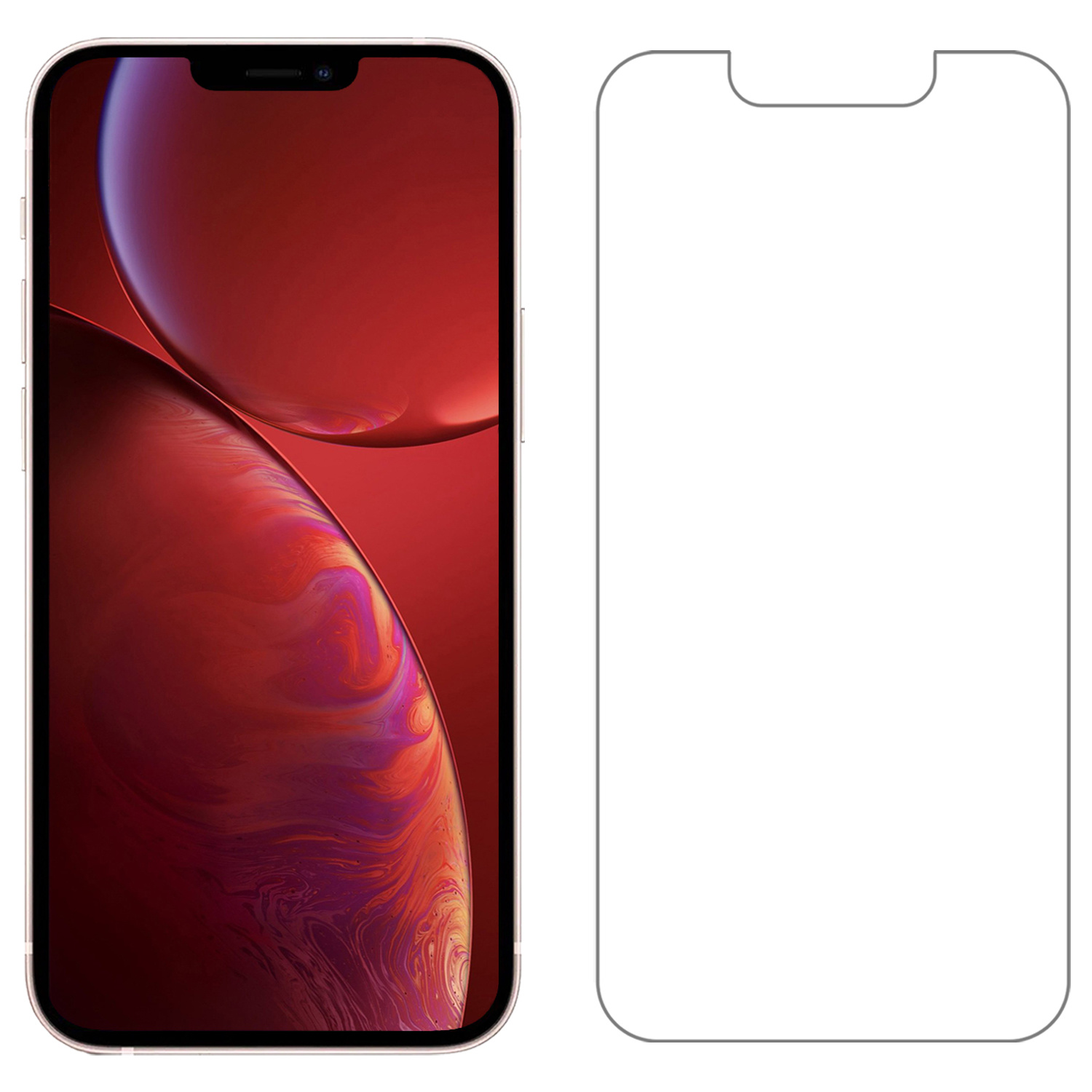 NoXx Hoes Geschikt voor iPhone 13 Mini Hoesje Cover Siliconen Back Case Hoes Met Screenprotector - Zwart