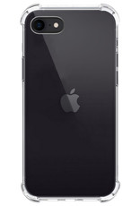 BASEY. Hoes Geschikt voor iPhone SE 2022 Hoesje Shock Proof Case Hoes Siliconen Met 2x Screenprotector - Hoesje Geschikt voor iPhone SE (2022) Hoes Cover Shockproof - Transparant