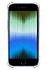 BASEY. Hoes Geschikt voor iPhone SE 2022 Hoesje Shock Proof Case Hoes Siliconen Met 2x Screenprotector - Hoesje Geschikt voor iPhone SE (2022) Hoes Cover Shockproof - Transparant