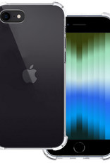 BASEY. Hoes Geschikt voor iPhone SE 2022 Hoesje Shock Proof Case Hoes Siliconen Met Screenprotector - Hoesje Geschikt voor iPhone SE (2022) Hoes Cover Shockproof - Transparant