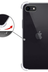 Nomfy iPhone SE 2022 Hoesje Shockproof Met Screenprotector - iPhone SE 2022 Screen Protector Tempered Glass - iPhone SE 2022 Transparant Transparant Shock Proof Met Beschermglas