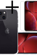NoXx iPhone 13 Mini Hoesje Hoesje Transparant Cover Shock Proof Case Hoes Met Screenprotector