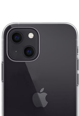 NoXx Hoes Geschikt voor iPhone 13 Mini Hoesje Cover Siliconen Back Case Hoes Met 2x Screenprotector - Transparant