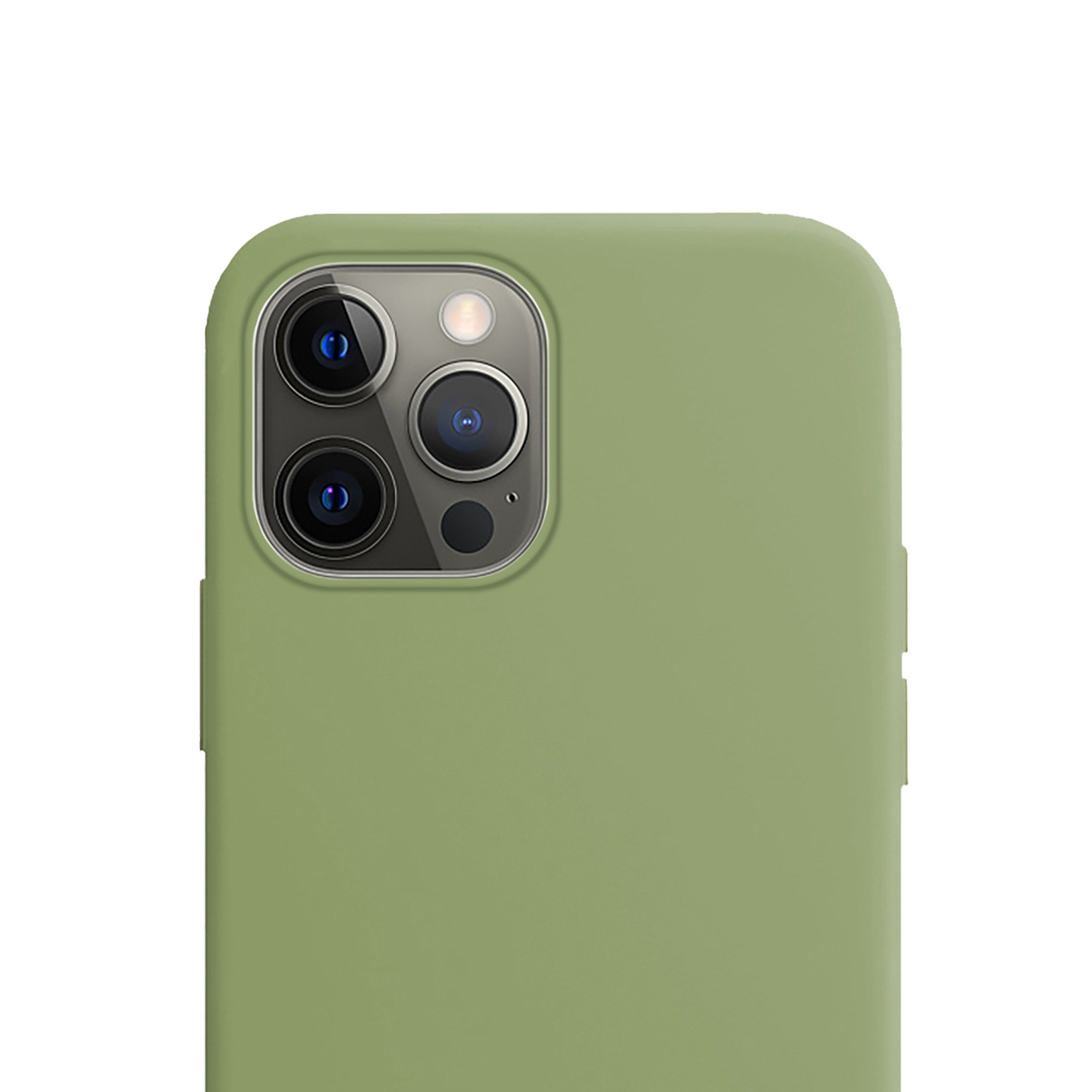 NoXx Hoes Geschikt voor iPhone 13 Pro Hoesje Cover Siliconen Back Case Hoes Met 2x Screenprotector - Groen
