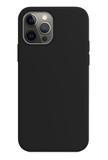 NoXx Hoes Geschikt voor iPhone 13 Pro Hoesje Cover Siliconen Back Case Hoes Met 2x Screenprotector - Zwart