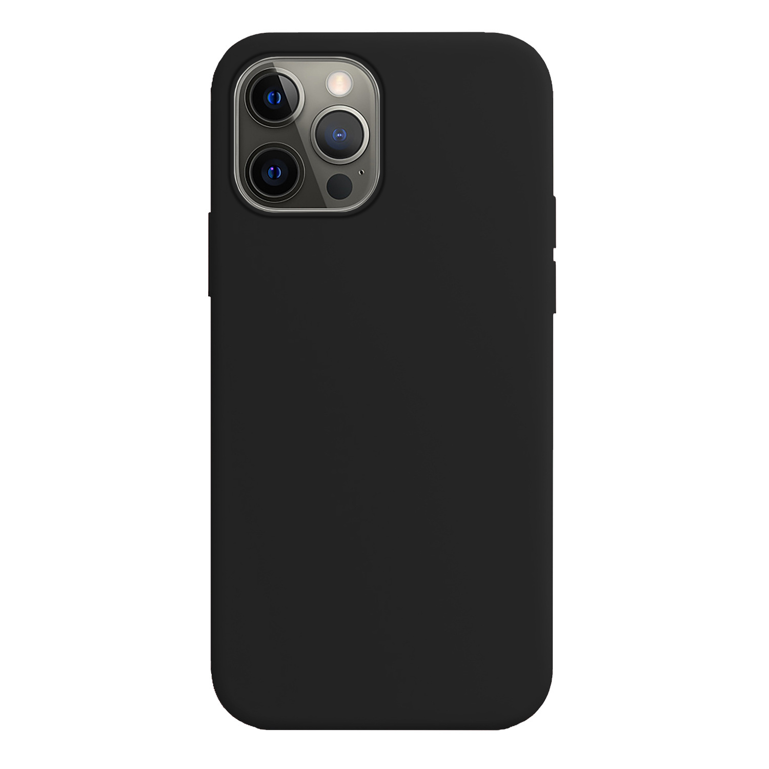NoXx Hoes Geschikt voor iPhone 13 Pro Hoesje Cover Siliconen Back Case Hoes Met 2x Screenprotector - Zwart