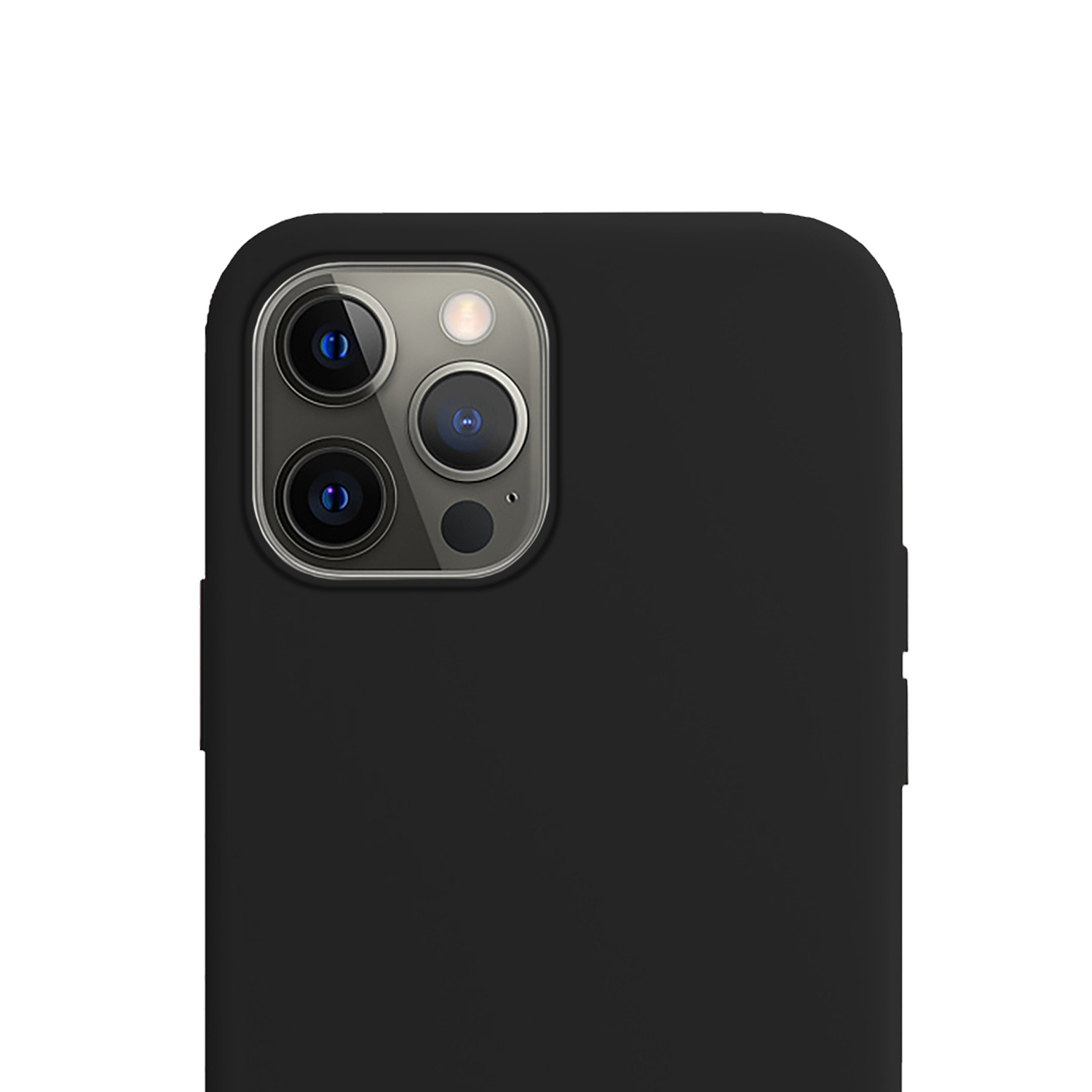 NoXx Hoes Geschikt voor iPhone 13 Pro Hoesje Cover Siliconen Back Case Hoes Met 2x Screenprotector - Zwart