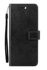 Nomfy Hoesje Geschikt voor OPPO A16 Hoes Bookcase Flipcase Book Cover - Hoes Geschikt voor OPPO A16 Hoesje Book Case - Zwart
