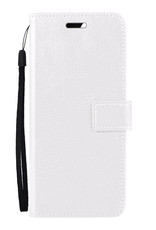 Nomfy Hoesje Geschikt voor OPPO A16 Hoes Bookcase Flipcase Book Cover - Hoes Geschikt voor OPPO A16 Hoesje Book Case - Wit