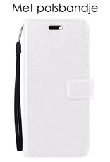 NoXx OPPO A16 Hoesje Bookcase Flip Cover Book Case - Wit