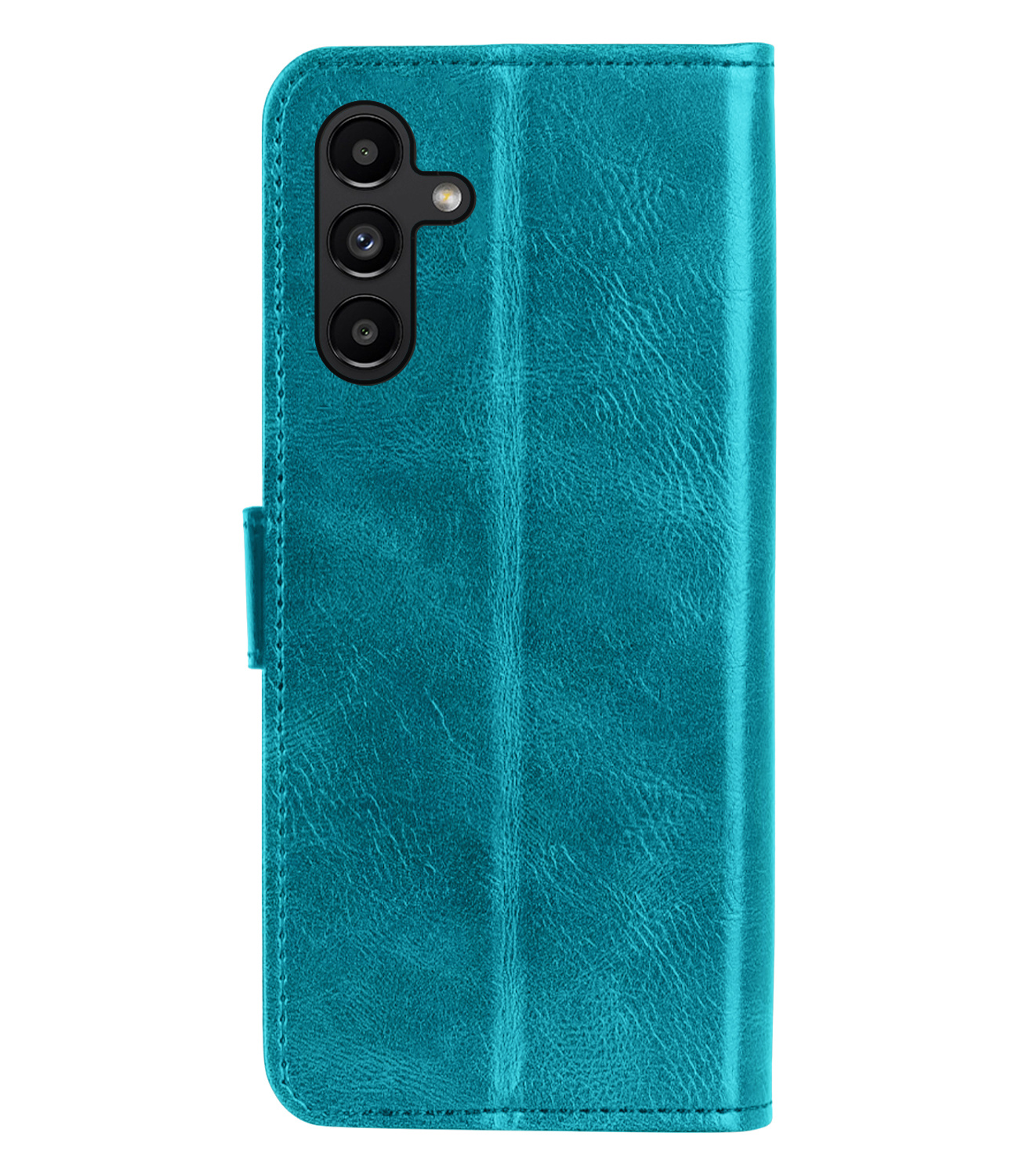 Nomfy Hoesje Geschikt voor Samsung A13 5G Hoes Bookcase Flipcase Book Cover Met 2x Screenprotector - Hoes Geschikt voor Samsung Galaxy A13 5G Hoesje Book Case - Turquoise