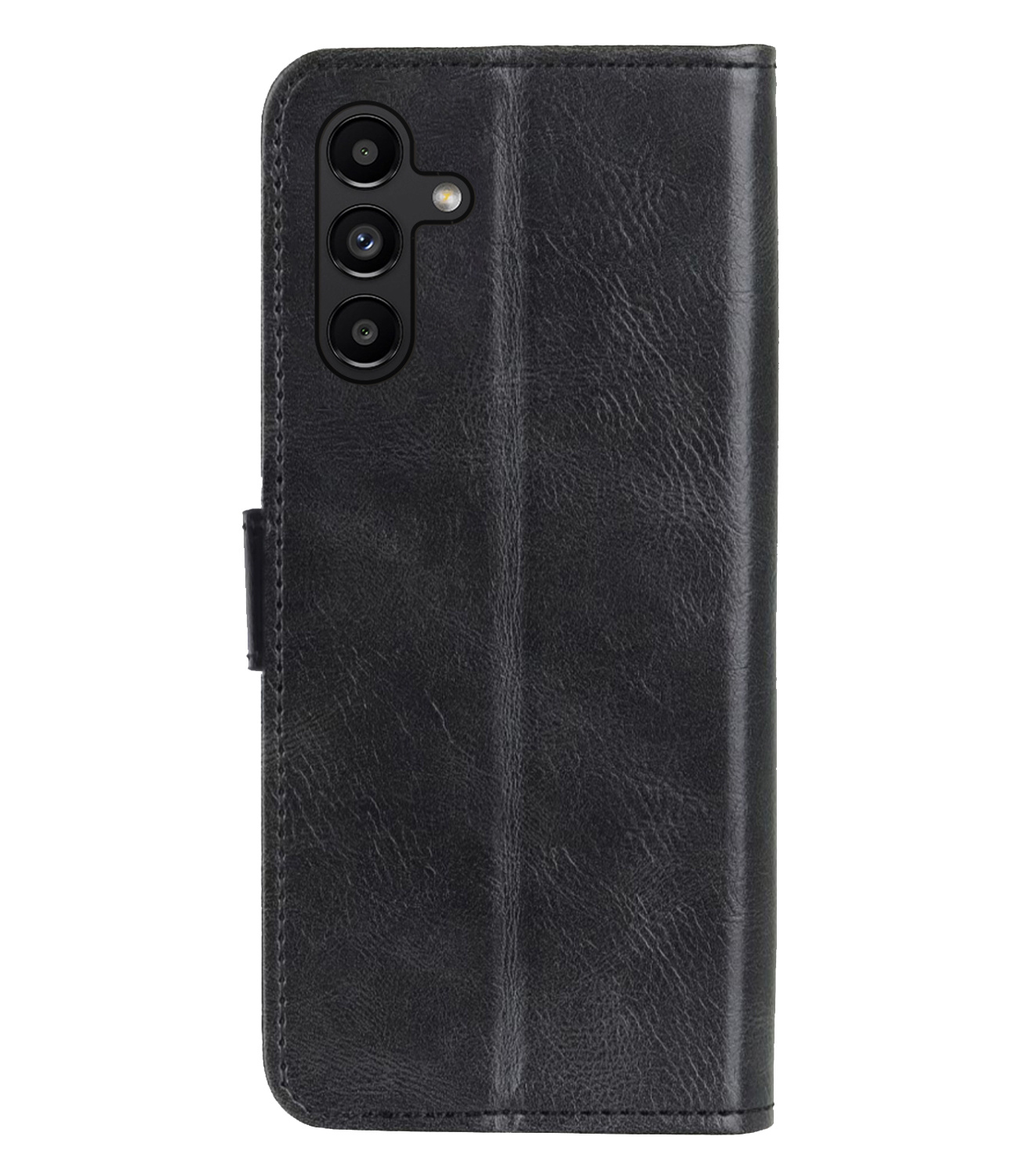 BASEY. Hoes Geschikt voor Samsung A13 5G Hoesje Bookcase Hoes Flip Case Book Cover Met 2x Screenprotector - Hoesje Geschikt voor Samsung Galaxy A13 5G Hoes Book Case Hoesje - Zwart