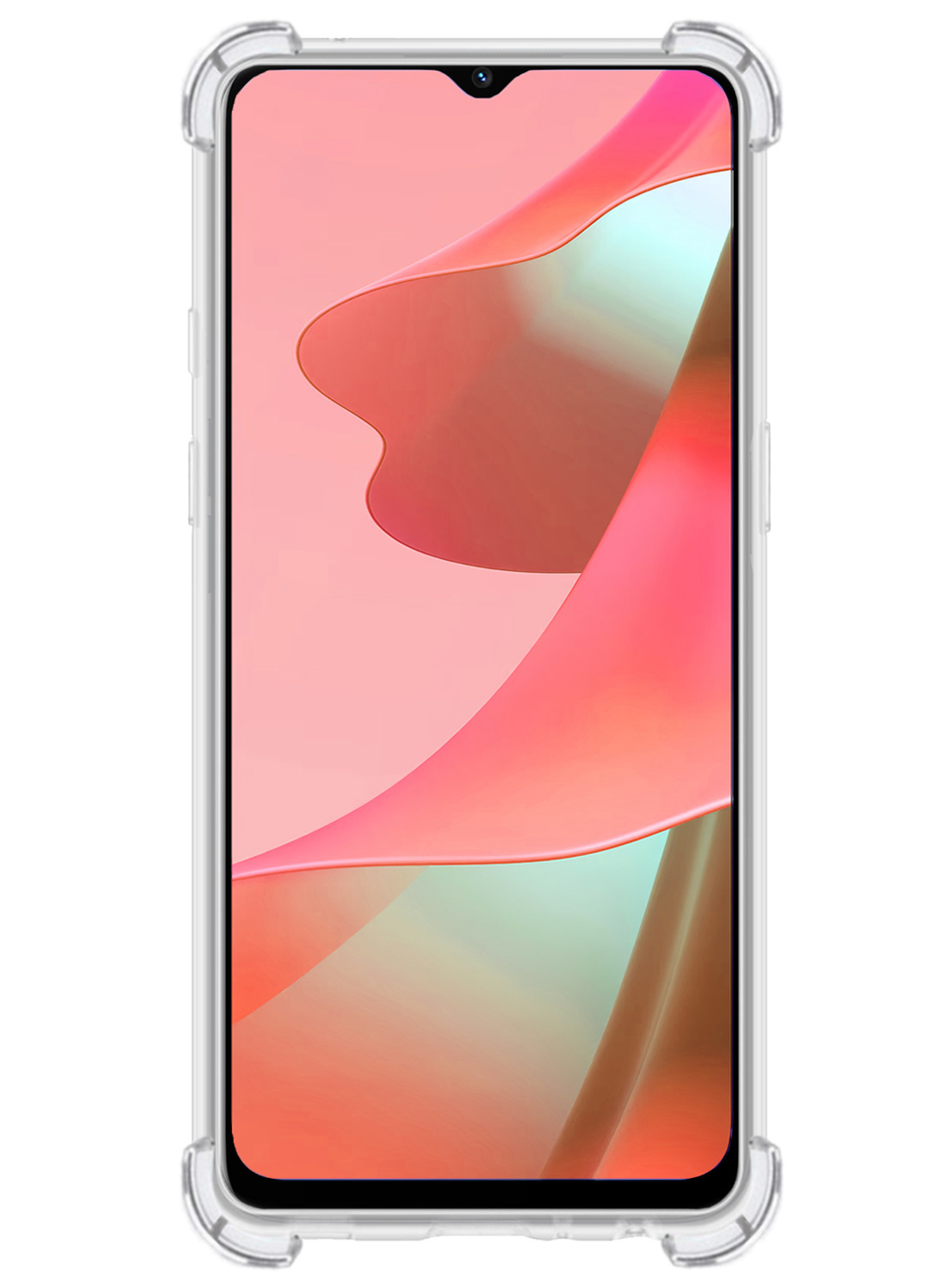 NoXx Hoes Geschikt voor OPPO A16 Hoesje Siliconen Cover Shock Proof Back Case Shockproof Hoes Met 2x Screenprotector - Transparant