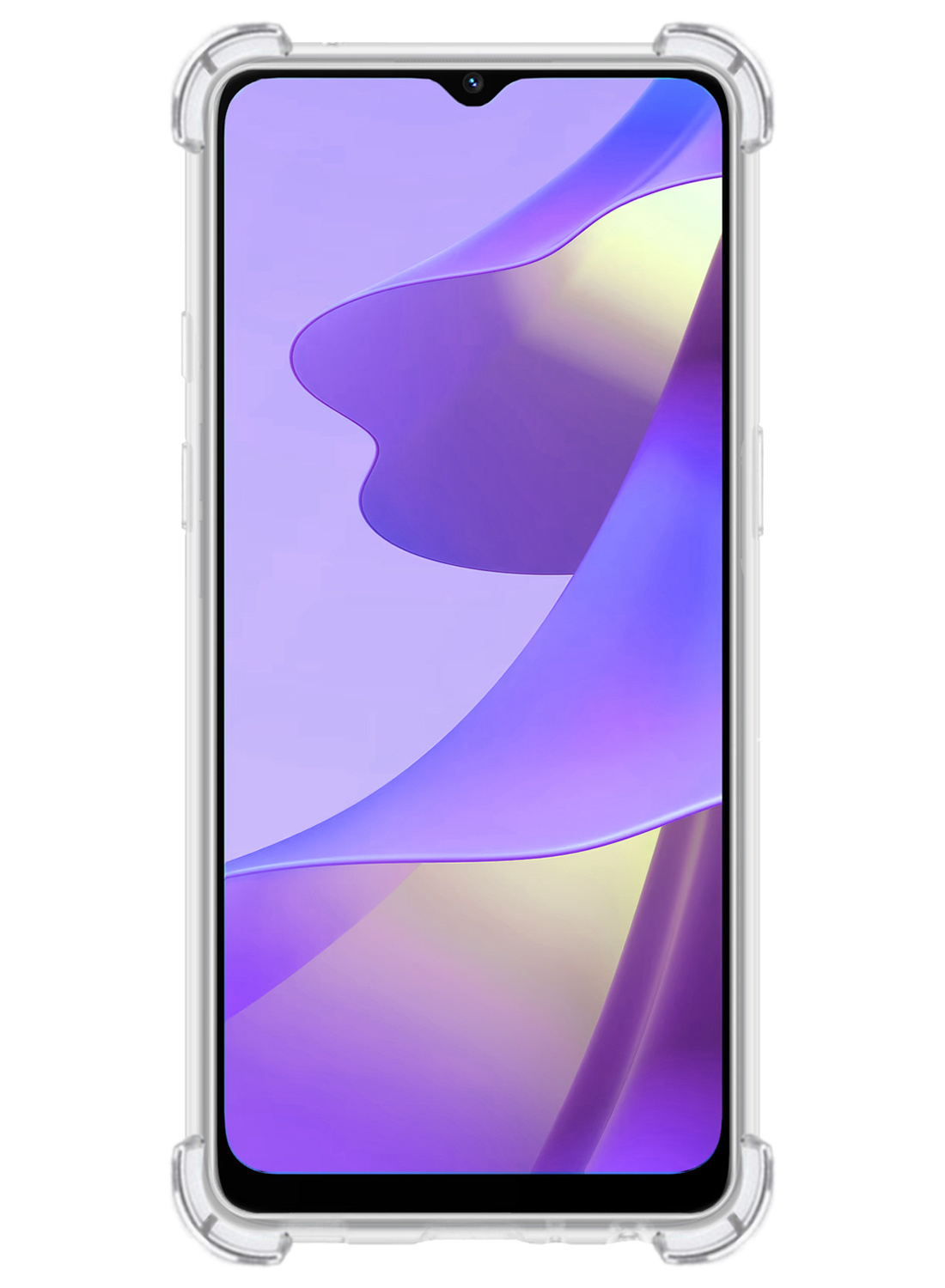 Nomfy Hoesje Geschikt voor OPPO A16 Hoesje Shock Proof Cover Case Shockproof Met 2x Screenprotector - Hoes Geschikt voor OPPO A16 Hoes Siliconen Back Case - Transparant