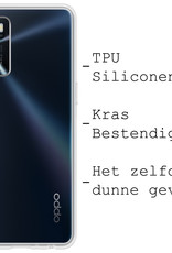 BASEY. Hoes Geschikt voor OPPO A16 Hoesje Siliconen Back Cover Case Met 2x Screenprotector - Hoesje Geschikt voor OPPO A16 Hoes Cover Hoesje - Transparant