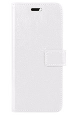 BASEY. Hoes Geschikt voor OPPO A16 Hoesje Bookcase Hoes Flip Case Book Cover Met 2x Screenprotector - Hoesje Geschikt voor OPPO A16 Hoes Book Case Hoesje - Wit