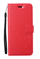 OPPO A16 Hoesje Bookcase Met Screenprotector - OPPO A16 Screenprotector - OPPO A16 Book Case Met Screenprotector Rood